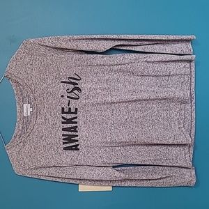 "Awake-ish" long-sleeve t-shirt in a size Large